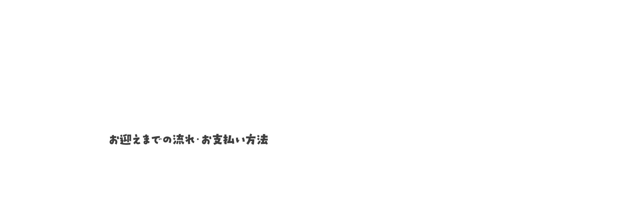 お迎えまでの流れ・お支払い方法